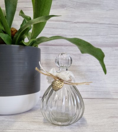 cut glass perfume bottle rounded